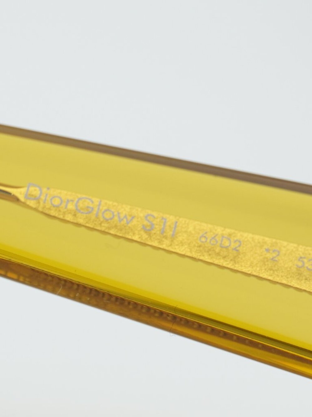 Dior DIORGLOW S1I 66D2 Square Sunglasses - Yellow/Brown - Picture 3 of 11